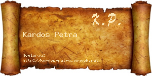 Kardos Petra névjegykártya