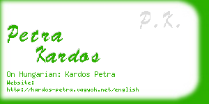 petra kardos business card